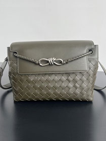 BV original calfskin small andiamo messenger bag 815781 khaki