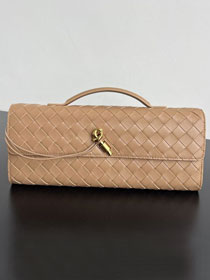 BV original lambskin andiamo long clutch 741511 light brown