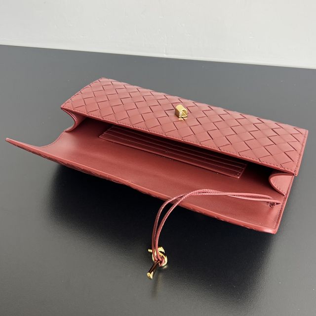 BV original lambskin andiamo long clutch 741511 sapele