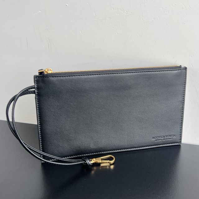 BV original lambskin large parachute shoulder bag 796571 black