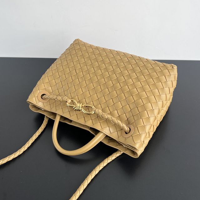 BV original lambskin small andiamo 743568 dark praline