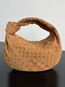 BV original suede calfskin teen jodie bag 690225 amber