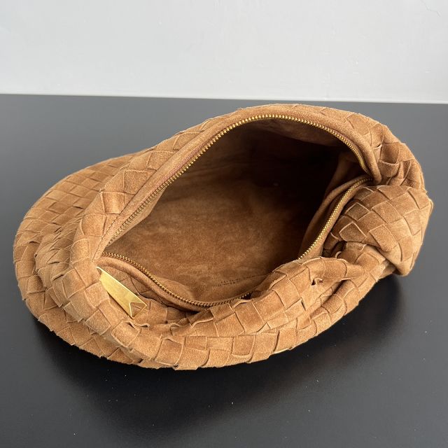 BV original suede calfskin teen jodie bag 690225 amber