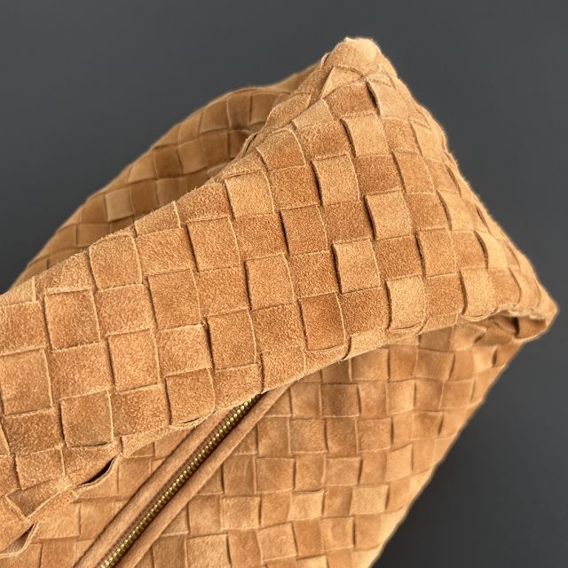 BV original suede large jodie hobo bag 600261 amber