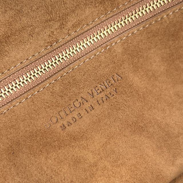 BV original suede large jodie hobo bag 600261 amber