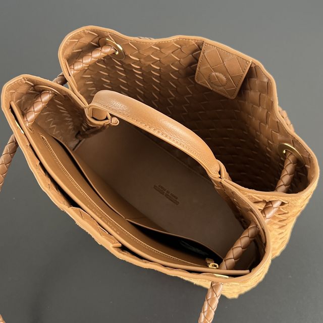 BV original suede small andiamo 743568 amber