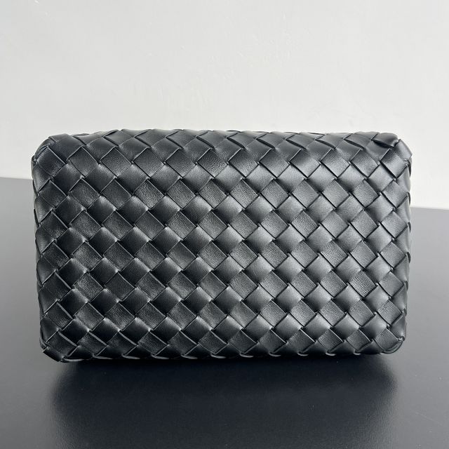 BV original lambskin medium parachute shoulder bag 835921 black