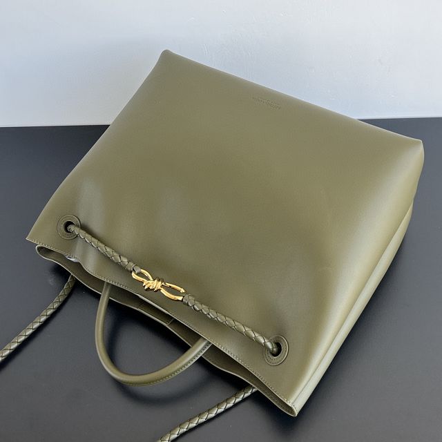 BV original calfskin large andiamo bag 806010 olive