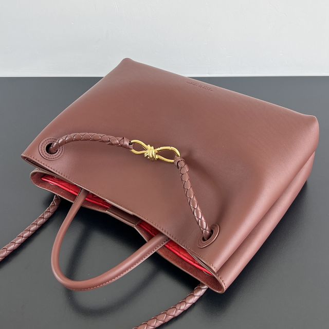 BV original calfskin medium andiamo bag 810214 sapele