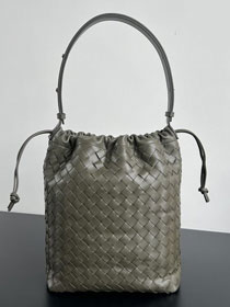 BV original lambskin biblioteca bucket 836020 cypress