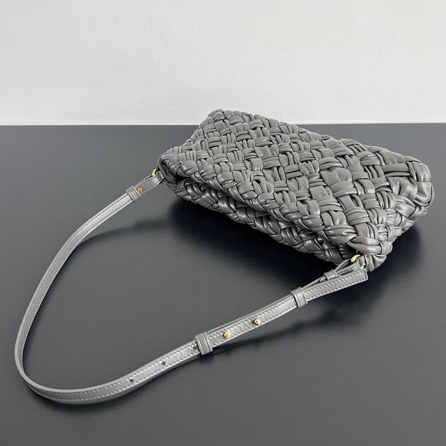 BV original calfskin cha-cha shoulder bag 785780 dark grey