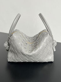 BV original lambskin loop top handle bag 796615 agate grey