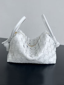 BV original lambskin loop top handle bag 796615 white