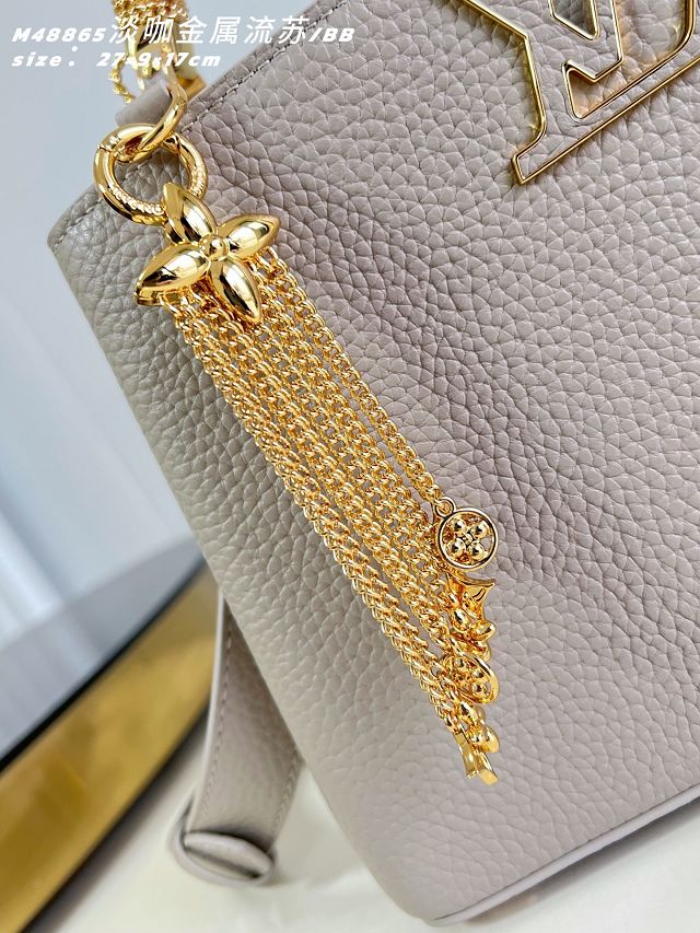 Louis vuitton original calfskin capucines BB M26531 grey