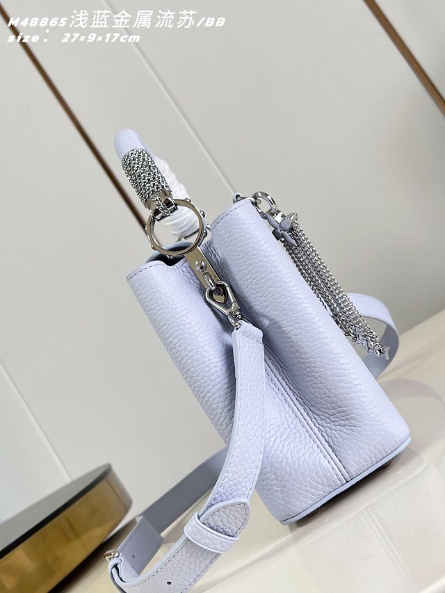 Louis vuitton original calfskin capucines BB M26531 light blue