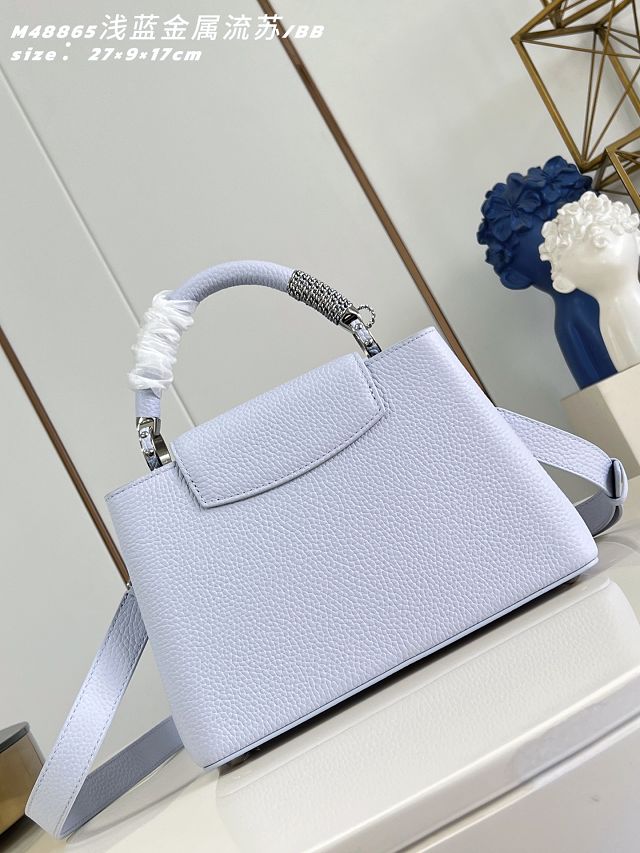 Louis vuitton original calfskin capucines BB M26531 light blue