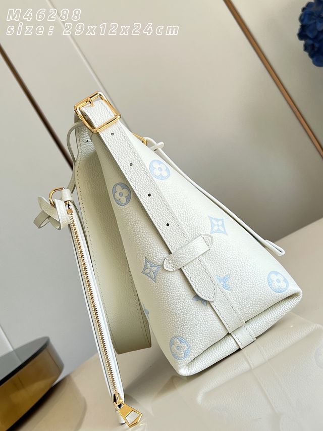 Louis vuitton original calfskin carryAll pm M27573 milky&blue