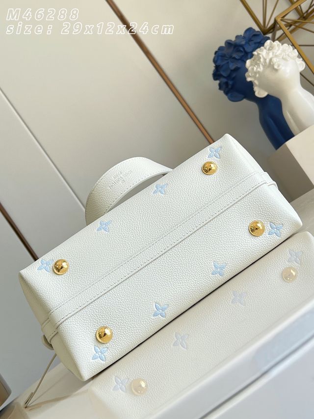 Louis vuitton original calfskin carryAll pm M27573 milky&blue