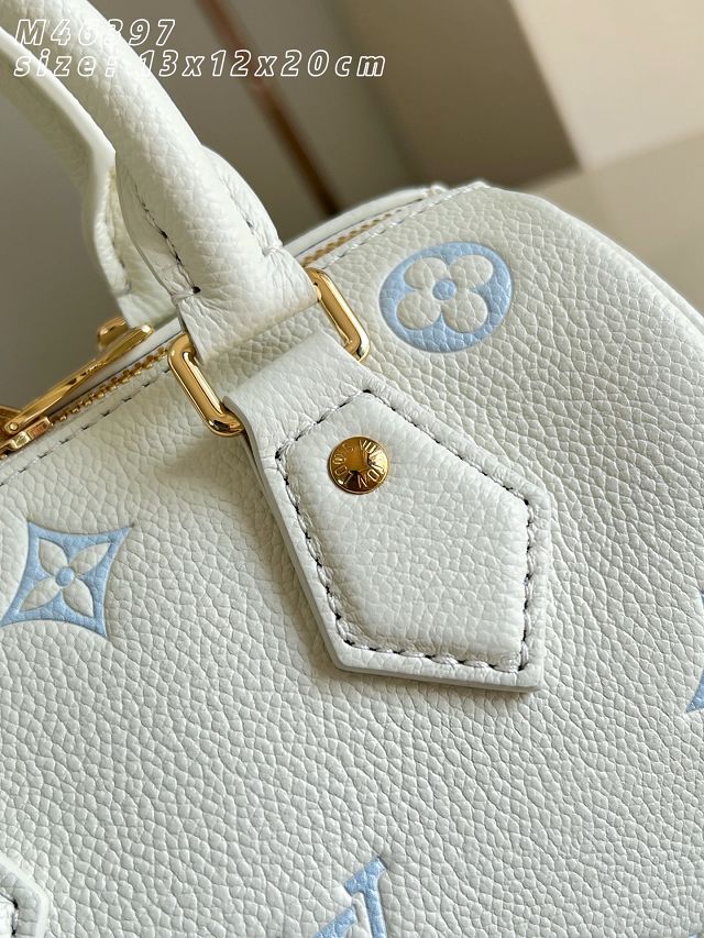 Louis vuitton original calfskin speedy 20 M28314 milky&blue