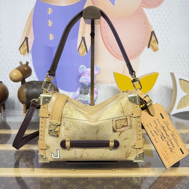 Louis vuitton original canvas side trunk MM M12480 beige