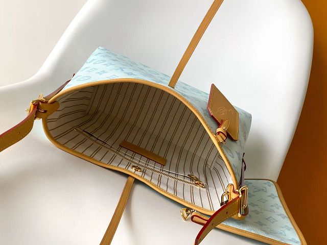 Louis vuitton original monogram canvas carryall PM M27532 light blue