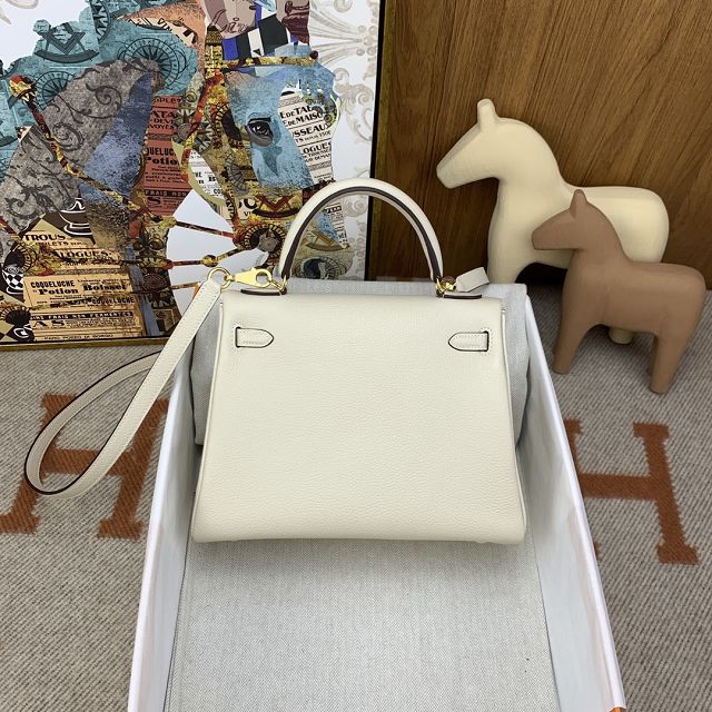 Hermes original togo leather kelly 32 bag K32-1 nata
