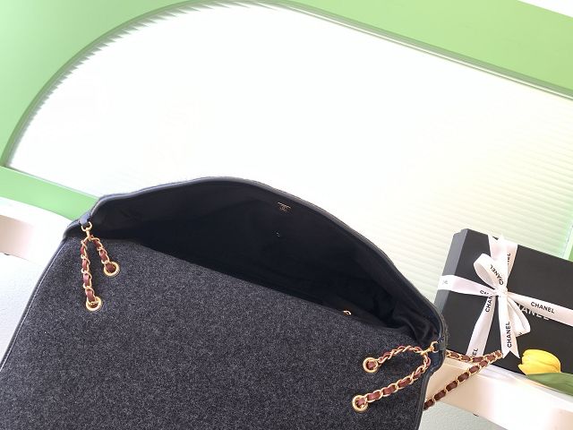 CC original felt maxi top handle flap bag AS5852 black
