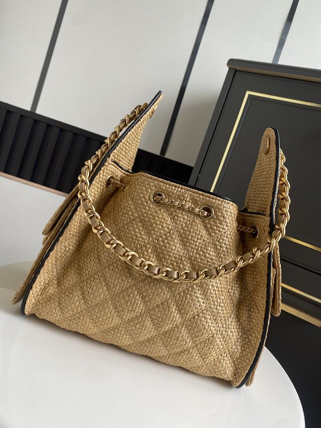 CC original raffia 25 small handbag AS5293 beige