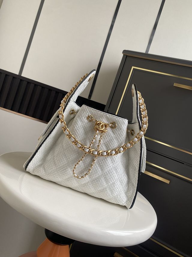 CC original raffia 25 small handbag AS5293 white