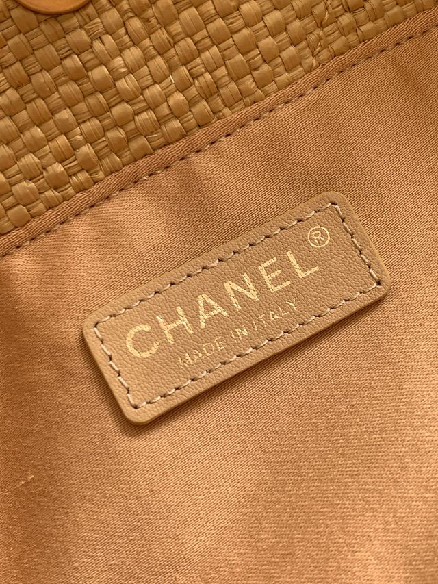 CC original raffia small tote bag AS6015 beige