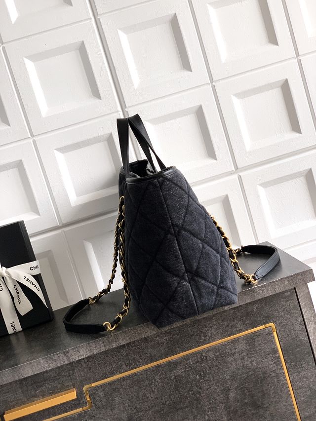 CC original denim large shopping bag AS5607 black