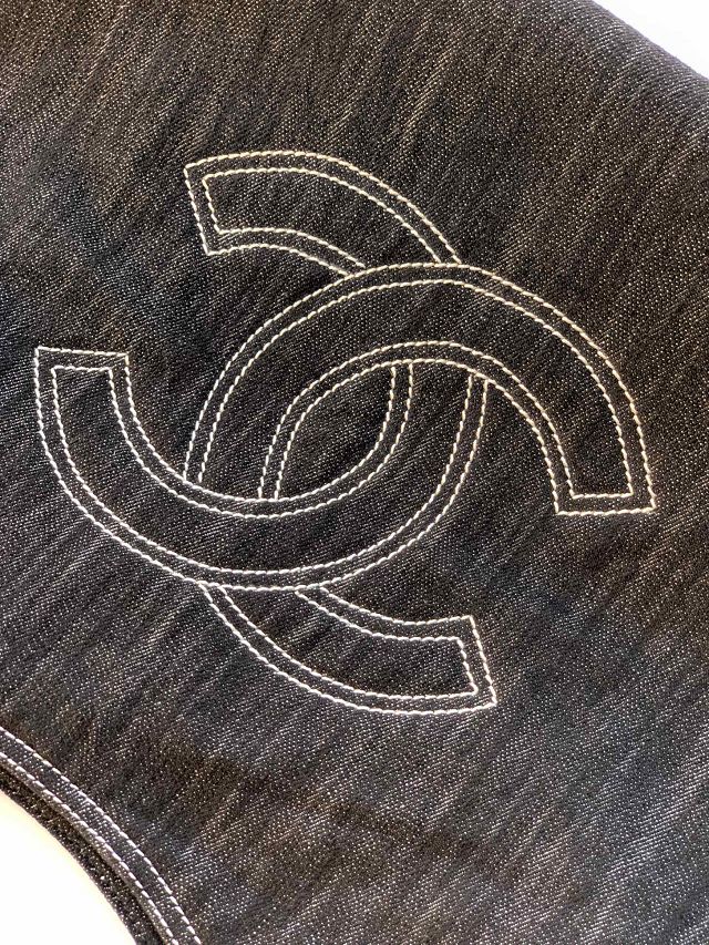 CC original denim large tote bag AS2138 black