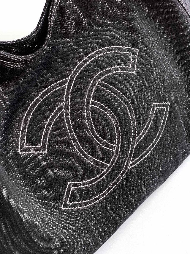 CC original denim medium tote bag AS2137 black