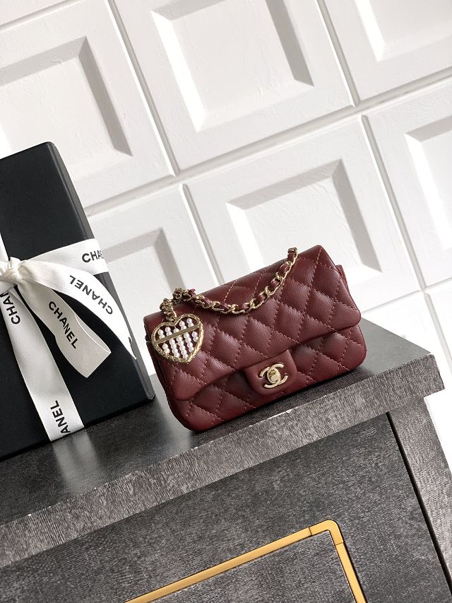CC original lambskin bag charm AP4986