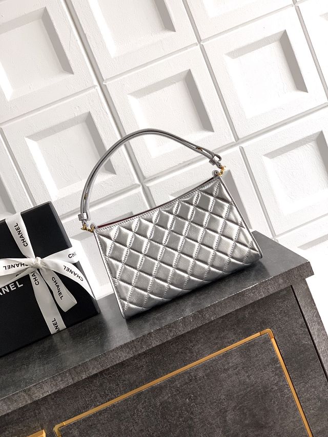 CC original lambskin shoulder bag AS6045 silver