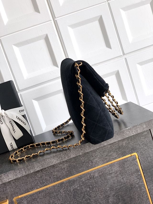 CC original suede calfskin medium handbag AS5896 black