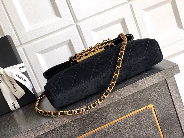 CC original suede calfskin medium handbag AS5896 black