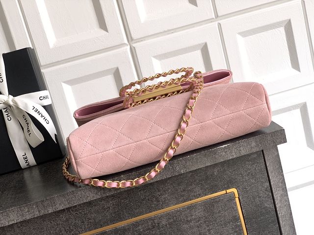 CC original suede calfskin medium handbag AS5896 pink