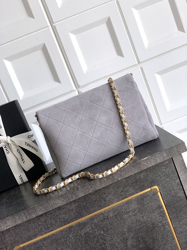 CC original suede calfskin small handbag AS5895 grey