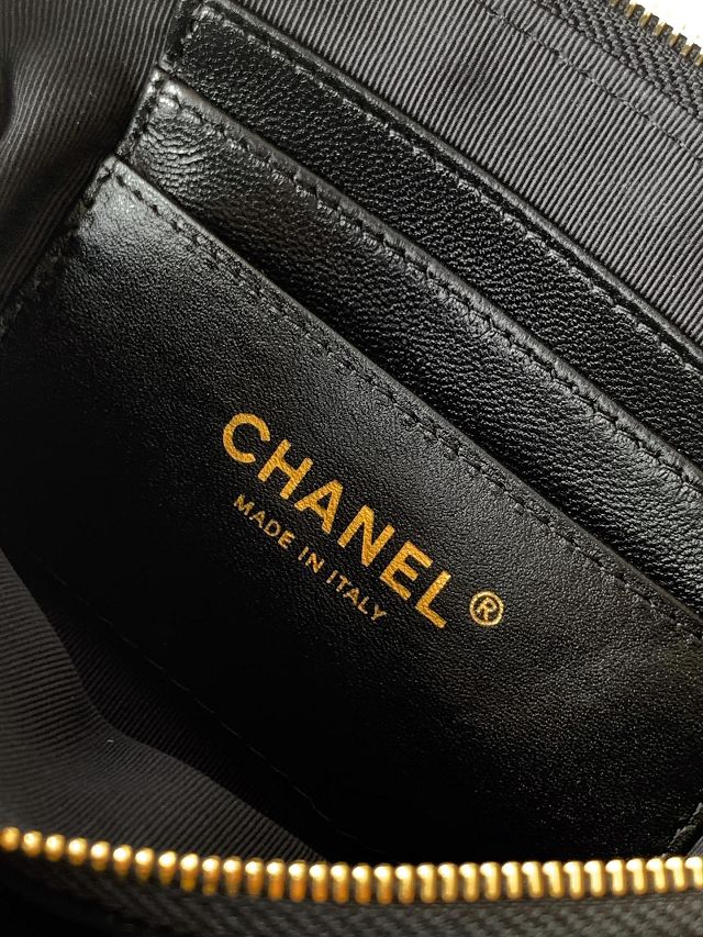 CC original suede&lambskin vanity with chain AP4670 black