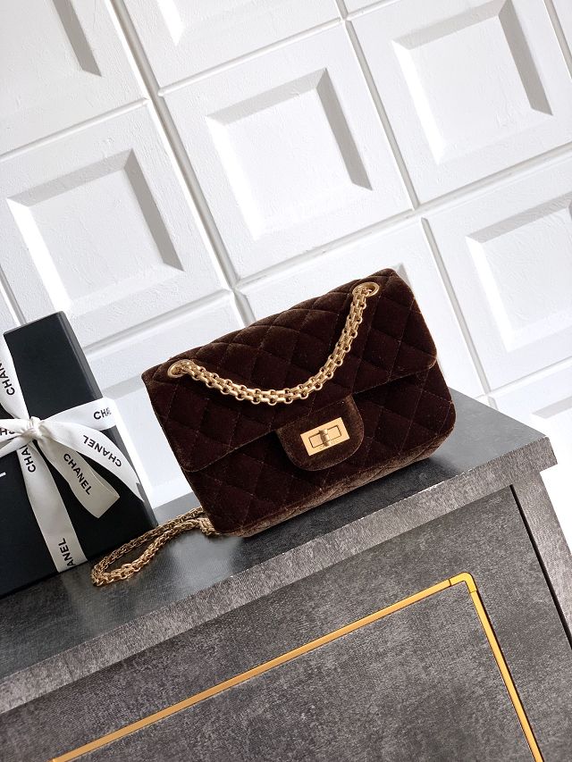 CC original velvet small 2.55 flap bag AS0874 