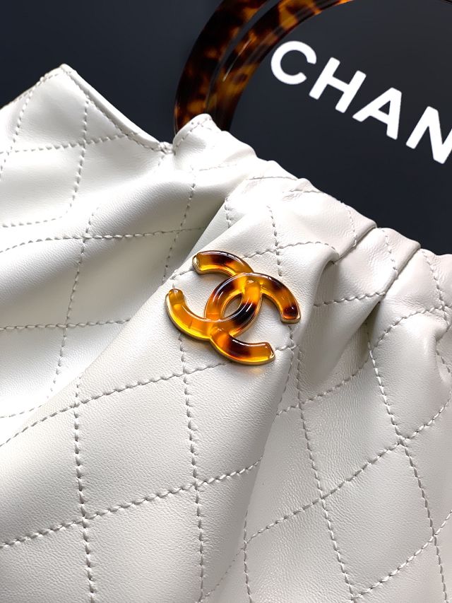 CC original lambskin medium hobo bag AS6010 white