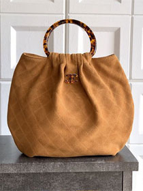 CC original suede calfskin medium hobo bag AS6010 brown