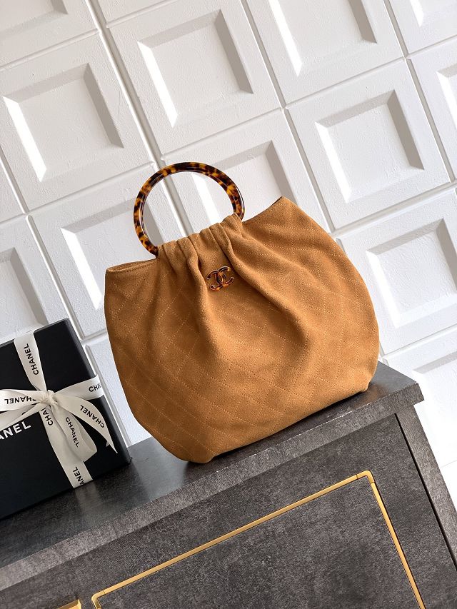 CC original suede calfskin medium hobo bag AS6010 brown