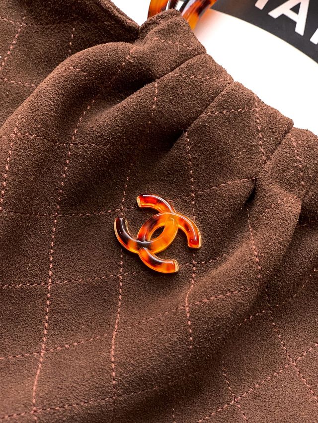 CC original suede calfskin medium hobo bag AS6010 dark brown