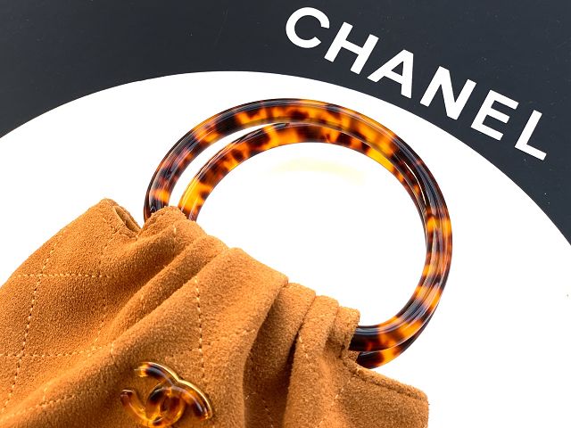 CC original suede calfskin mini pouch AP4981 brown