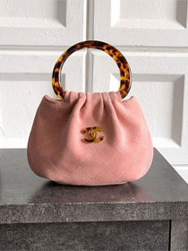 CC original suede calfskin mini pouch AP4981 pink