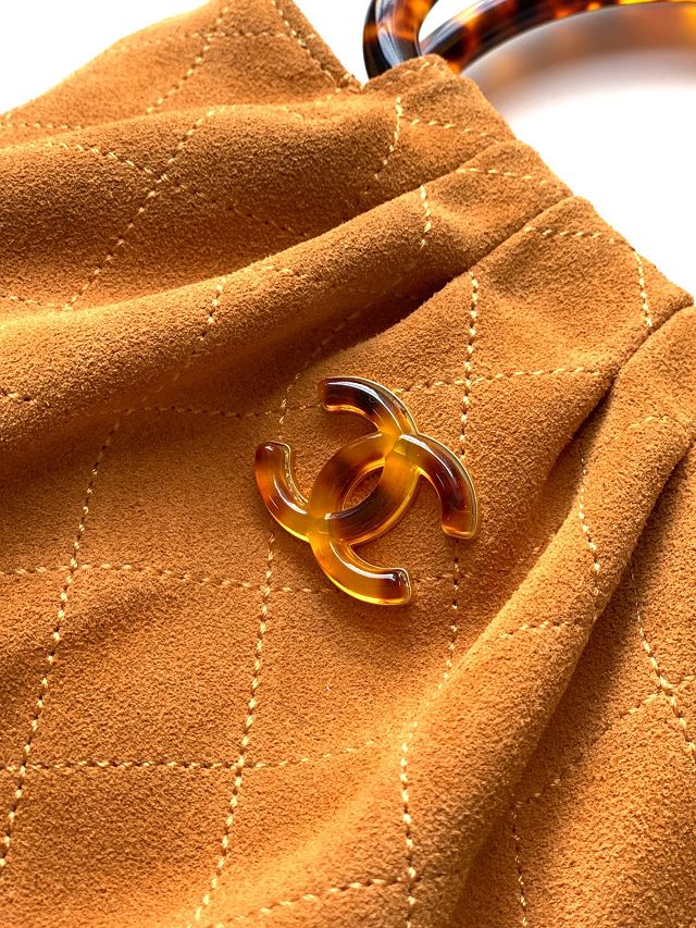 CC original suede calfskin small hobo bag AS6022 brown