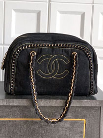 CC original denim medium bowling bag AS2181 black