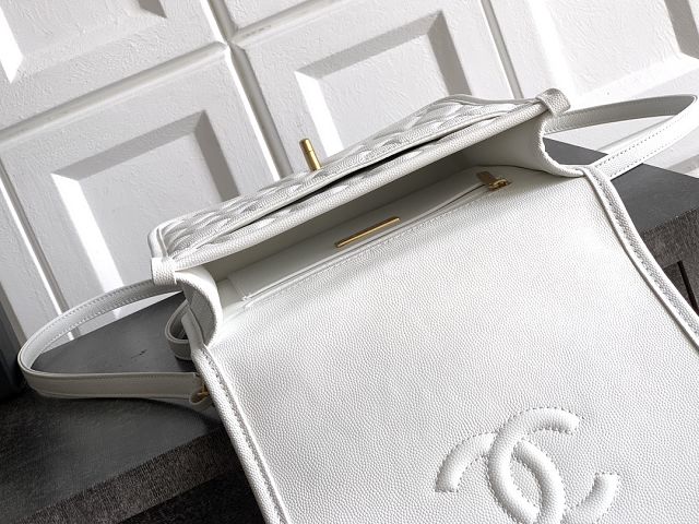 CC original grained calfskin small backpack AS5715 white